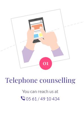 Telepphone counselling 0561 49 10 434